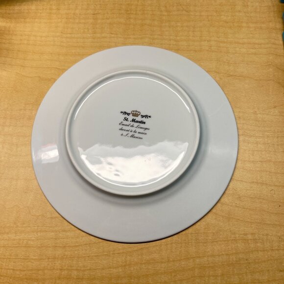 Email de Limoges Casa Reale Austria Limoges Porcelain Decorative Plate Crown Des - Picture 6 of 6